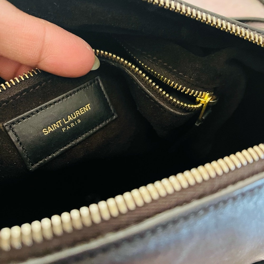 YSL boston calfskin bag